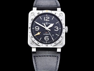 bell ross br03-93 gmt 42mm automatic mens watch