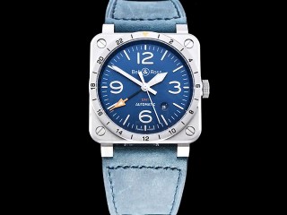 bell ross br03-93 gmt 42mm automatic mens watch