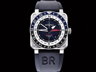 bell ross br03-93 gmt compass edition automatic mens watch