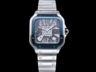 cartier santos de cartier skeleton mens watch