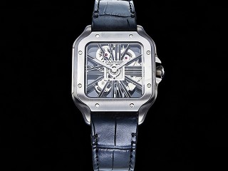 cartier santos de cartier skeleton automatic mens watch