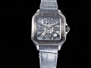 cartier santos de cartier skeleton automatic mens watch