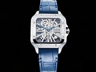cartier santos de cartier skeleton automatic mens watch