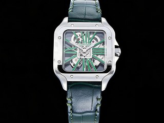cartier santos de cartier skeleton automatic mens watch