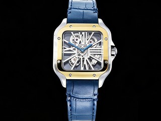 cartier santos de cartier skeleton automatic mens watch