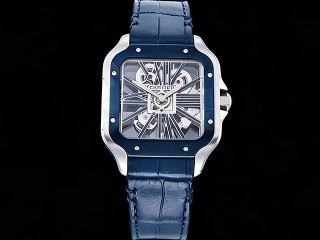 cartier santos de cartier skeleton automatic mens watch