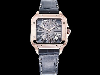 cartier santos de cartier skeleton automatic mens watch