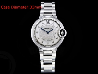 cartier balon bleu de cartier 33mm automatic ladies watch