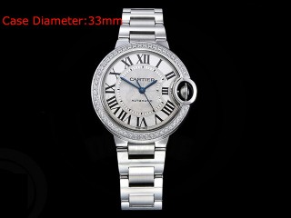 cartier balon bleu de cartier 33mm automatic ladies watch