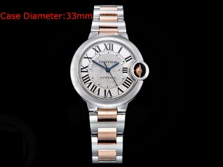 cartier balon bleu de cartier 33mm automatic ladies watch