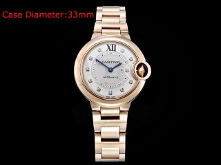 cartier balon bleu de cartier 33mm automatic ladies watch