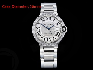 cartier balon bleu de cartier 36mm automatic mens watch