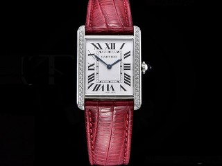 cartier tank must large edition swiss quartz lady watch