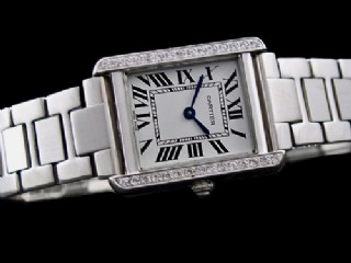 cartier tank solo ladies steel watch