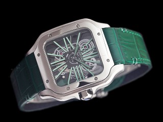 cartier santos de cartier skeleton whsa0028 mens watch