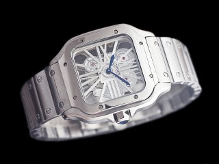 cartier santos de cartier skeleton whsa0015 mens watch