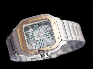 cartier santos de cartier skeleton whsa0015 mens watch