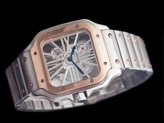 cartier santos de cartier skeleton whsa0015 mens watch