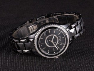 dior viii black ceramic diamonds ladies watch