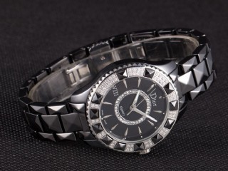 dior viii black ceramic diamonds ladies watch