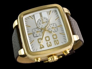 diesel double down square dz4302 quartz chronograph man watch