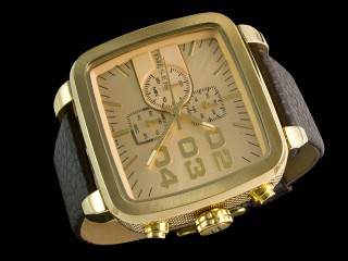 diesel double down square dz4302 quartz chronograph man watch