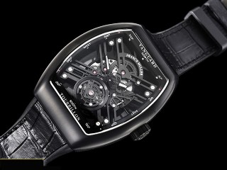 franck muller vanguard tourbillon skeleton automatic mens watch 