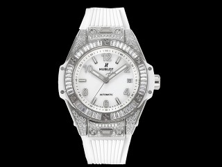 hublot big bang one click steel white pave 39mm 465.se.2010.rw.1604 watch
