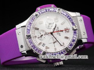 hublot big bang steel tutti frutti purple ladies watch