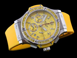 hublot big bang steel tutti frutti lemon ladies watch
