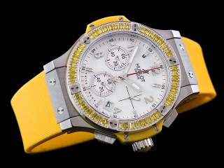 hublot big bang steel tutti frutti lemon ladies watch