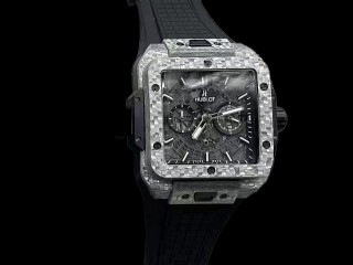 hublot square bang unico 821.om.0180.rx chronograph mens watch