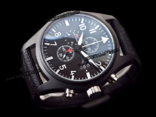 iwc pilots doppel chronograph top gun swiss case black