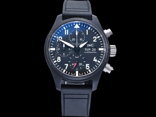 iwc pilot chronograph top gun black ceramic iw389401 man watch