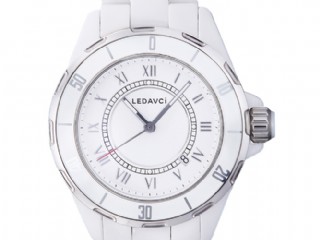 white ceramic bezel quartz lady watch