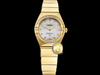  omega constellation 25mm swiss quartz ladies watch