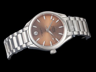 omega aqua terra shades 34mm quartz lady watch