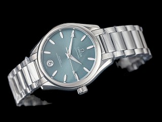 omega aqua terra shades 34mm quartz lady watch