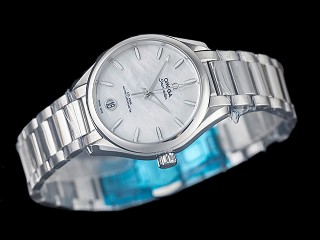 omega aqua terra shades 34mm quartz lady watch