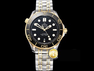 basel omega seamaster diver black 300m co-axial automatic mens watch