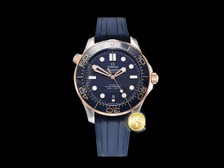 basel omega seamaster diver blue 300m co-axial automatic mens watch