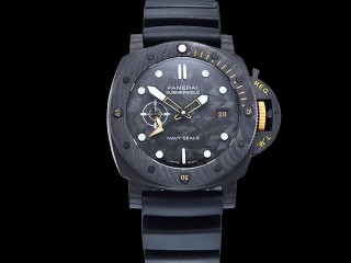panerai pam 1324 submersible gmt carbotech navy seal 44mm man watch