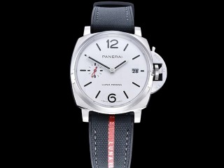 panerai pam1381 luminor due 42mm automatic luna rossa man watch