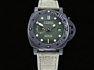 panerai pam01698 submersible marina militare carbotech man watch