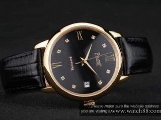 piaget 2824 automatic gold case mens watch