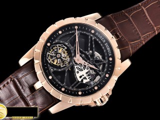 jb factory roger dubuis excalibur skeleton flying tourbillon mens watch