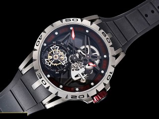 bbr factory roger dubuis excalibur skeleton flying tourbillon mens watch