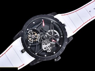 bbr factory roger dubuis excalibur spider carbon skeleton flying tourbillon mens watch