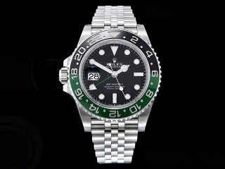 clean factory rolex gmt-master ii 126720vtnr sprite green black automatic men watch