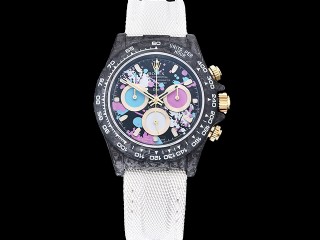 rolex daytona diw motley lady unique forged carbon edition mens watch